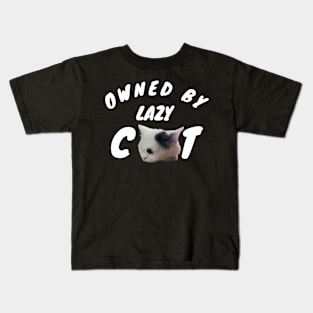 owned by lazy cat Kids T-Shirt